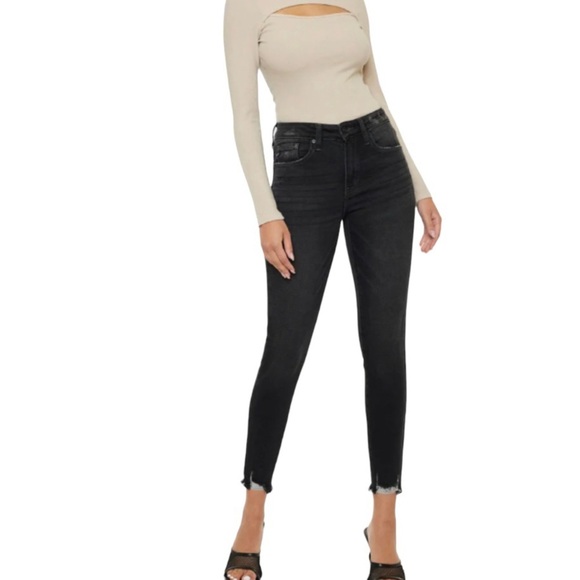 KanCan Women’s Janesville High Rise Ankle Skinny Jeans Size 7/27 Dark Gray - Picture 1 of 12